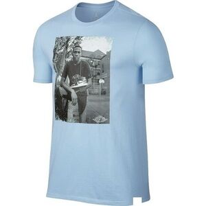Retro Marquee Concert T Shirt Light Blue
